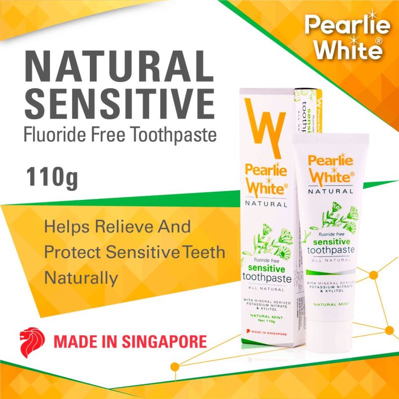 Pearlie White All Natural Sensitive Toothpaste 110g