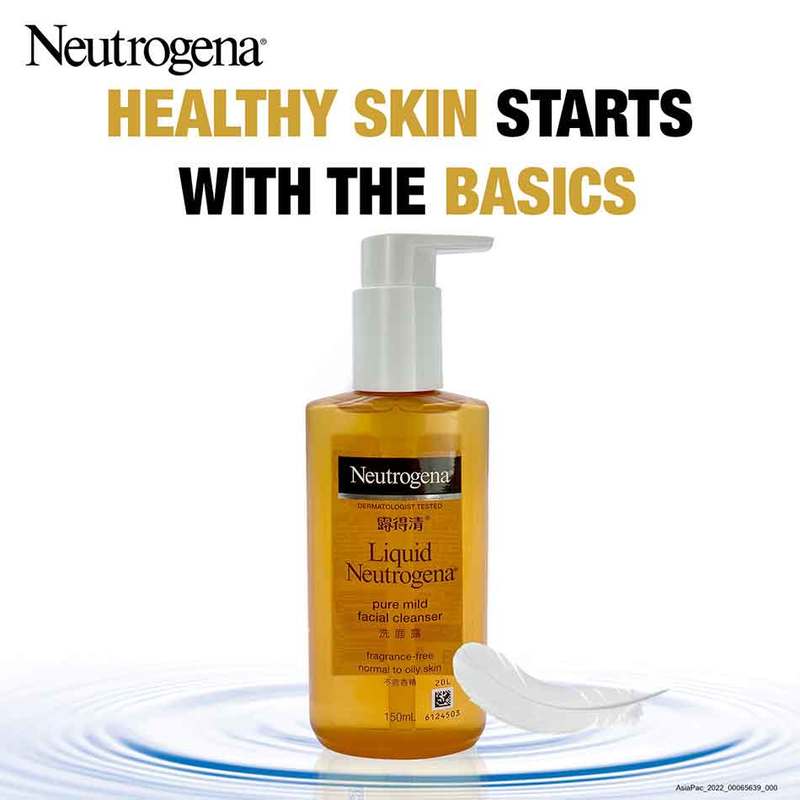 Neutrogena Liquid Pure Mild Facial Cleanser for All Oil Skin Types, 150ml