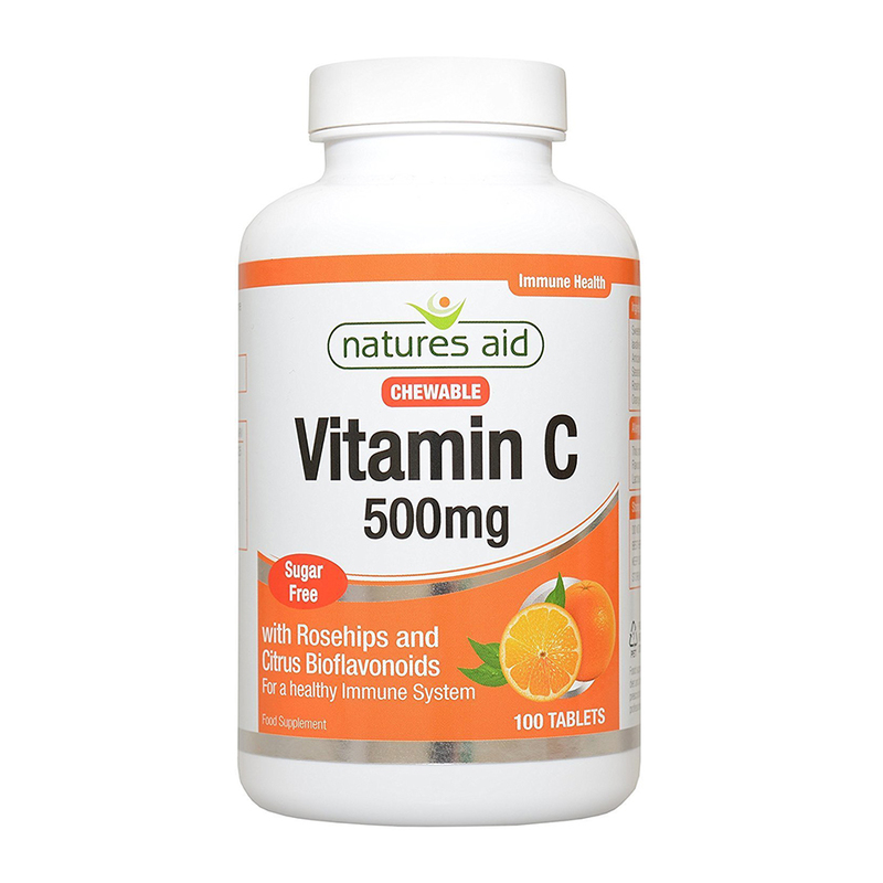 Natures Aid Vitamin C 500mg Sugar Free, 100 tablets