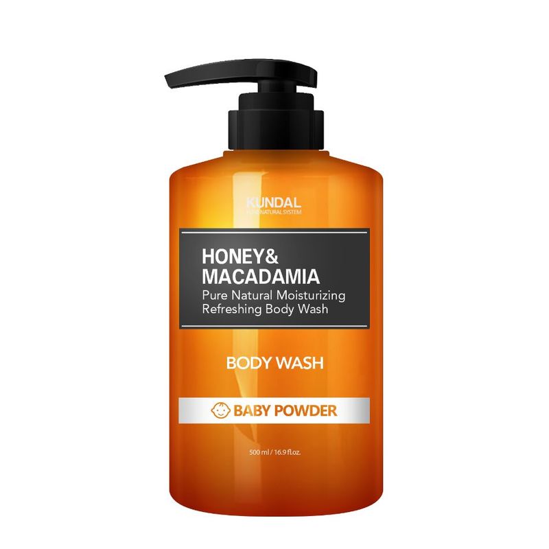 KUNDAL Honey & Macadamia Body Wash - Baby Powder 500ml