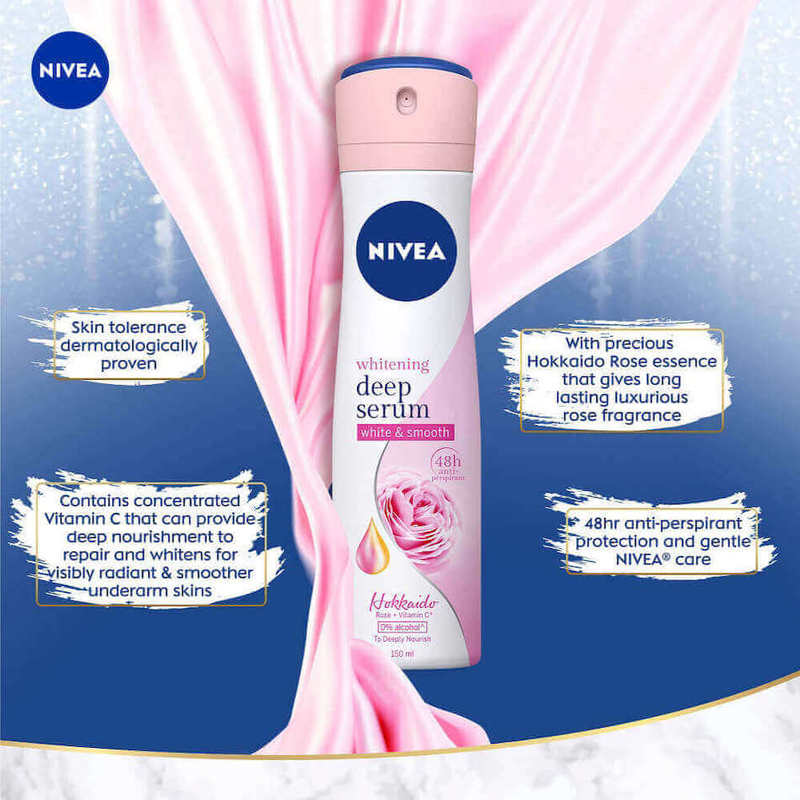 Nivea Whitening Deep Serum Hokkaido Rose Spray 150ml