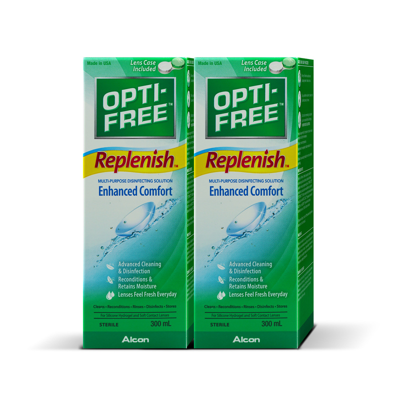 Alcon Opti-Free RepleniSH多功能消毒隱形眼鏡藥水 2支 + 試用裝