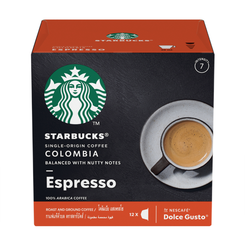 Starbucks Single Origin Coffee Colombia Espresso by NESCAFe DOLCE GUSTO 12 Coffee Capsules