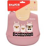 Snapkis Oh-So-Soft silicone Bib Llama Family 1pc
