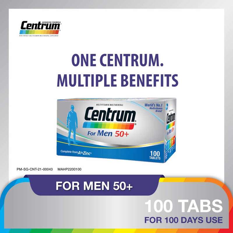 Centrum For Men 50+ Multivitamin, 100 tablets