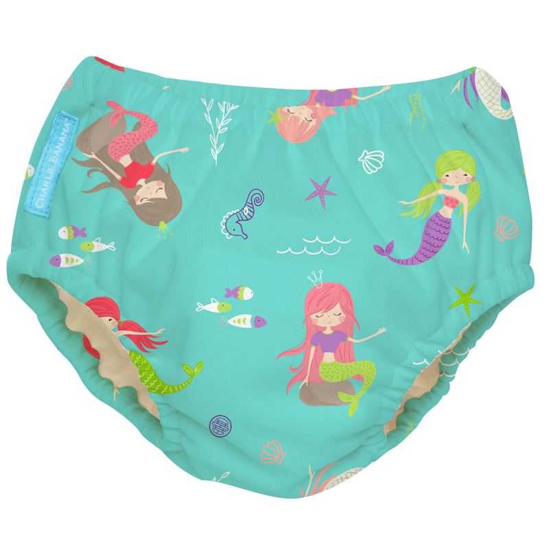Charlie Banana 2-in-1 Swim Diaper & Training Pants Mermaid Jade Large 1pc