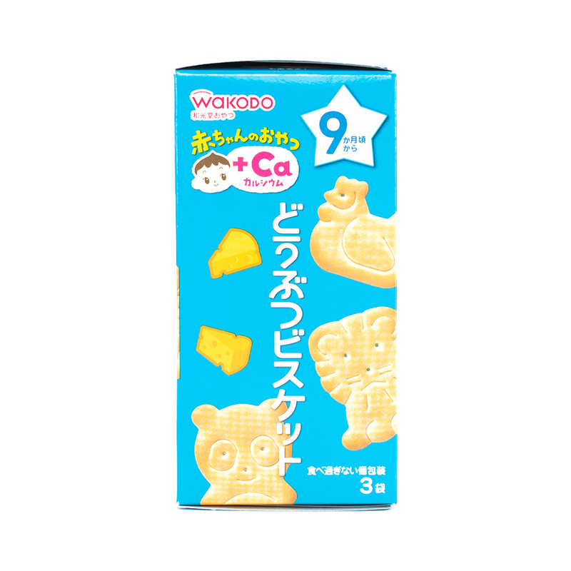 Wakodo和光堂加鈣芝士味動物形狀餅乾 (9個月) 34.5克