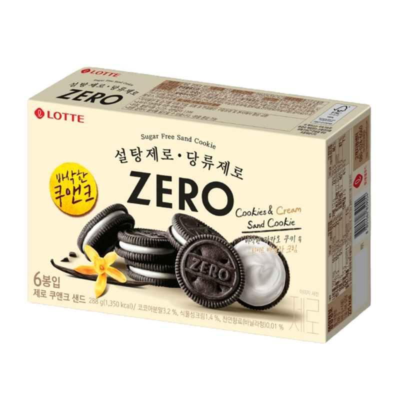 Lotte ZERO Cookie & Cream Sand 288g