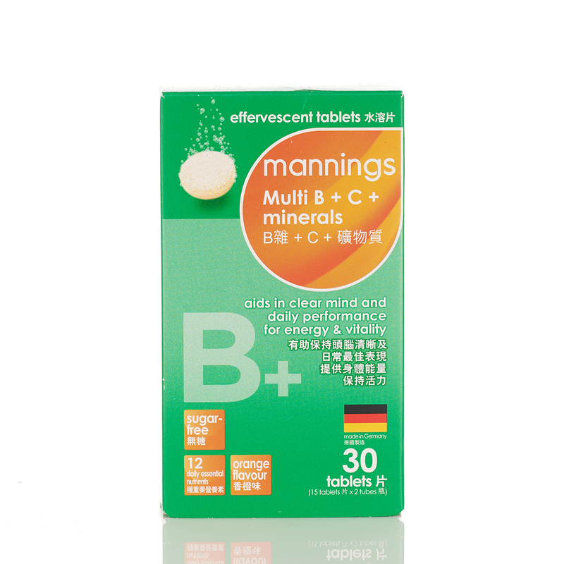 Mannings Multi Vitamin B C Mineral Effervescent Tablets 15pcsx 2tubes Dietary Supplements Vitamins Supplements Health Mannings Online Store