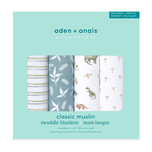 Aden+Anais Essential Swaddle (Dino Jungle) 4pcs