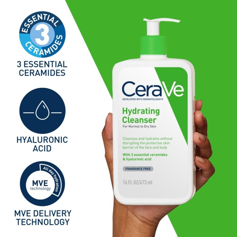 CeraVe Hydrating Cleanser 473ml | Cleanser & Wipes | Skin | Guardian ...