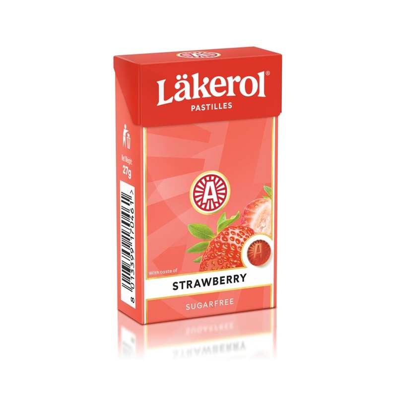 Lakerol Sugar Free Pastilles - Strawberry 27g
