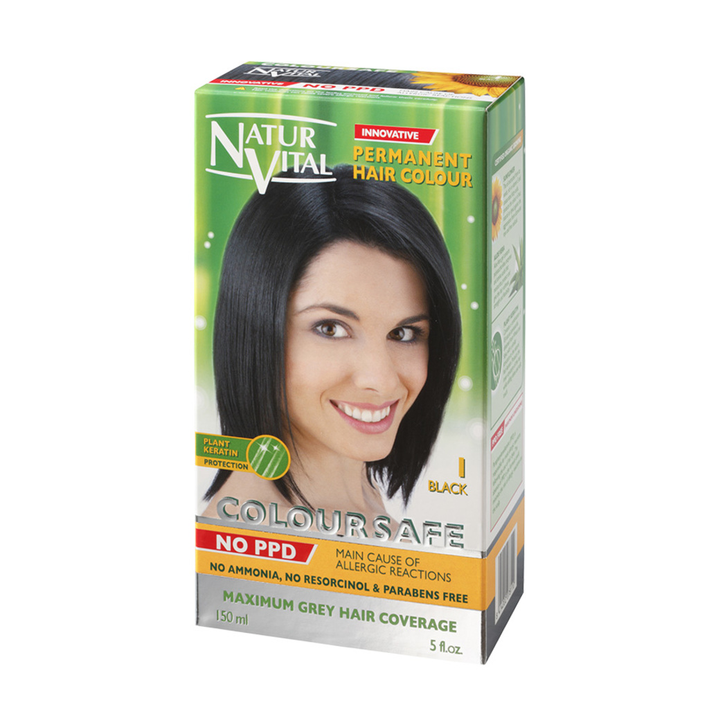 NaturVital ColourSafe Permanent Hair Dye Black | NaturVital | Guardian ...