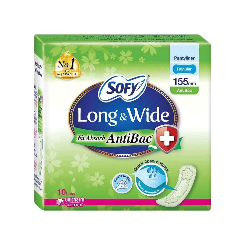 Sofy Long & Wide Anti-Bacterial Pantiliner 40s
