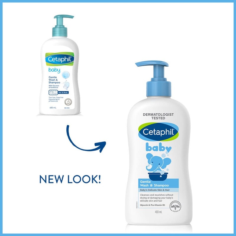 Cetaphil Baby Wash & Shampoo with Glycerin & Panthenol 400ml [Head to Toe Gentle Cleansing Formula]