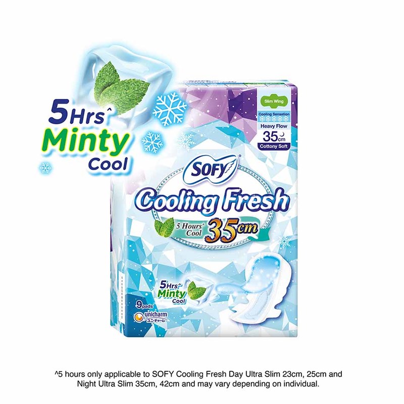 Sofy  Cooling Fresh Night Slim Wing 35cm 9s