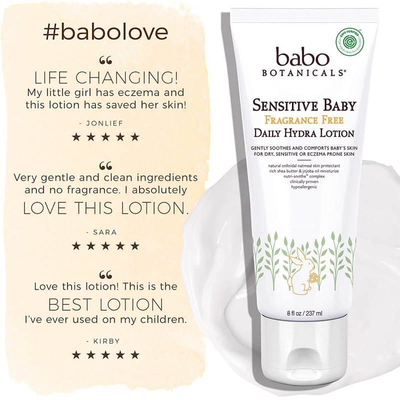 Babo Botanicals Sensitive/Eczema Fragrance Free Daily Hydra Lotion 237ml