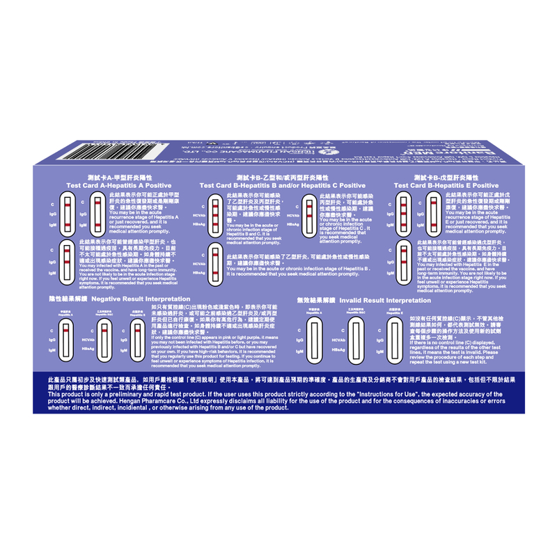 Banitore Hepatitis A/B/C/E 4-in-1 Test Kit 1pc