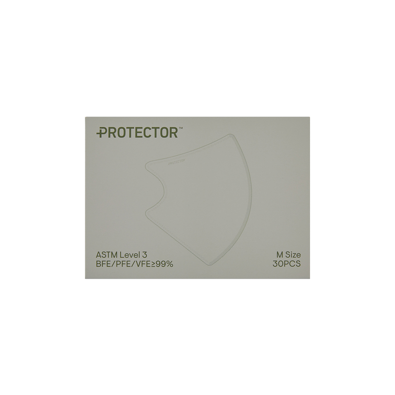 Protector 3D成人立體口罩(中碼) 犀牛灰 30片