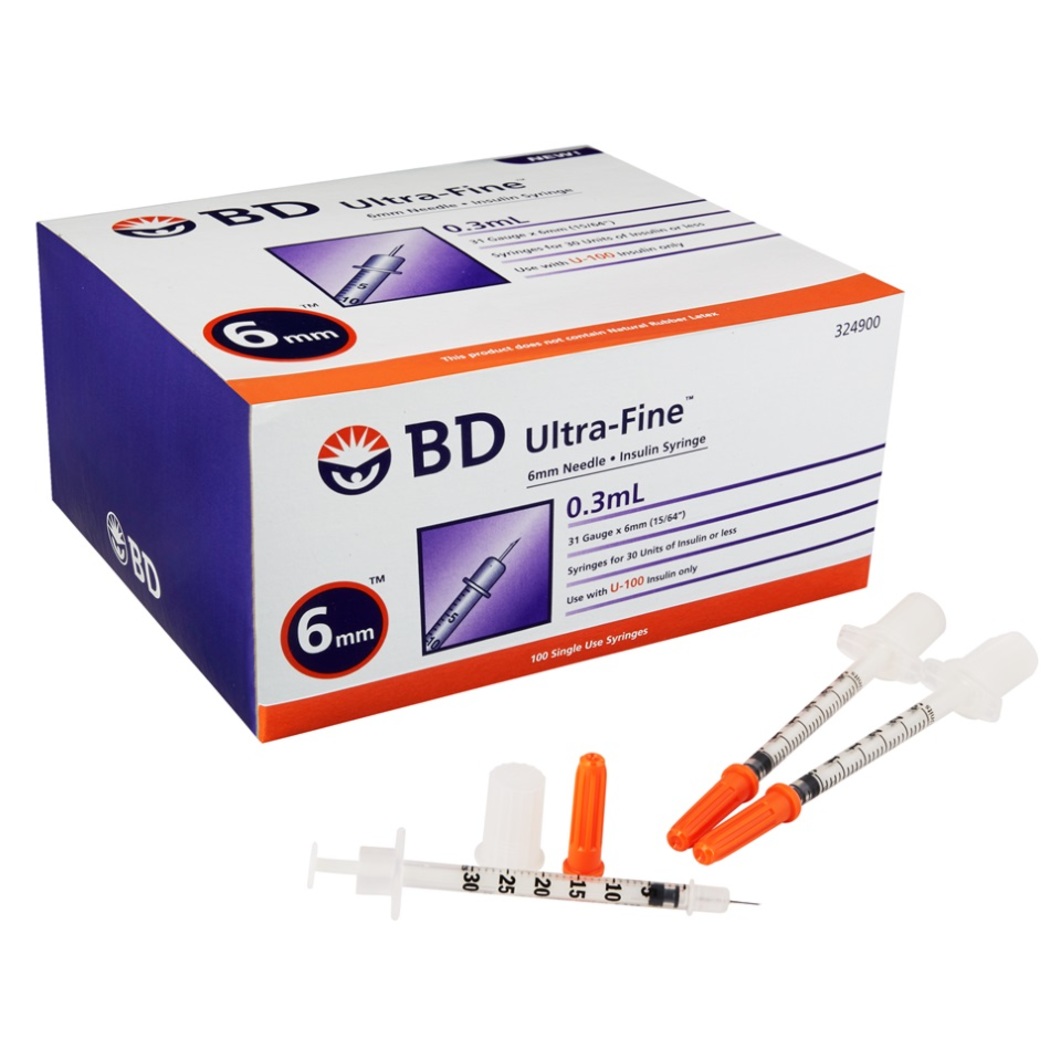 Bd Ultra Finetm Ii Insulin Syringe 6mm 03cc 31g Becton Dickinson D Guardian Singapore