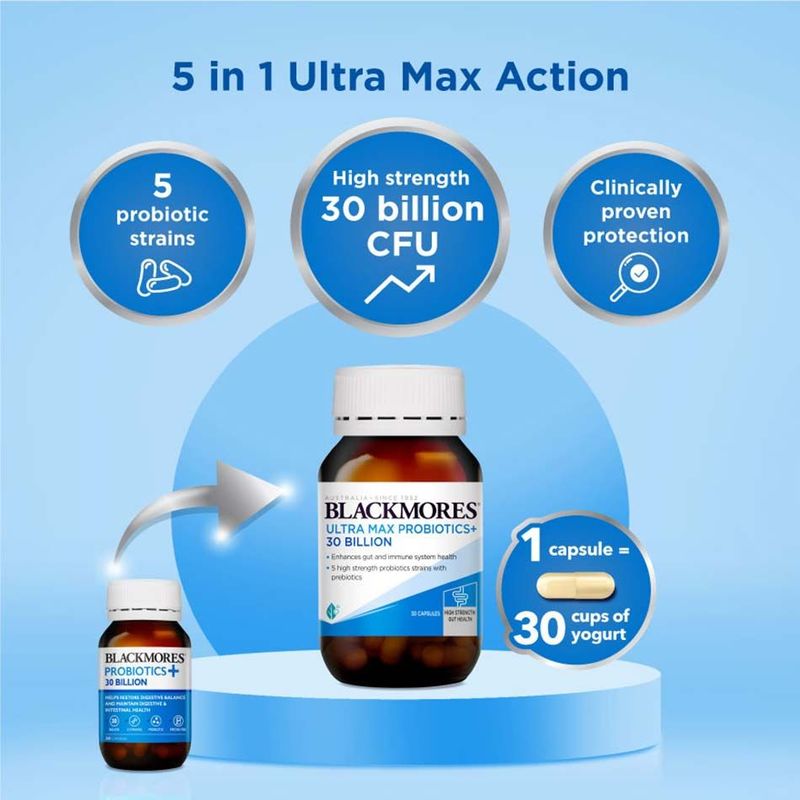 Blackmores Ultra Max Probiotics+ 30 Billion 30s