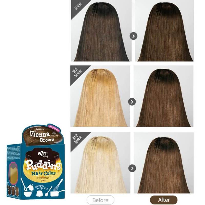 eZn Pudding Hair Color Austria Vienna Brown 70ml+70ml