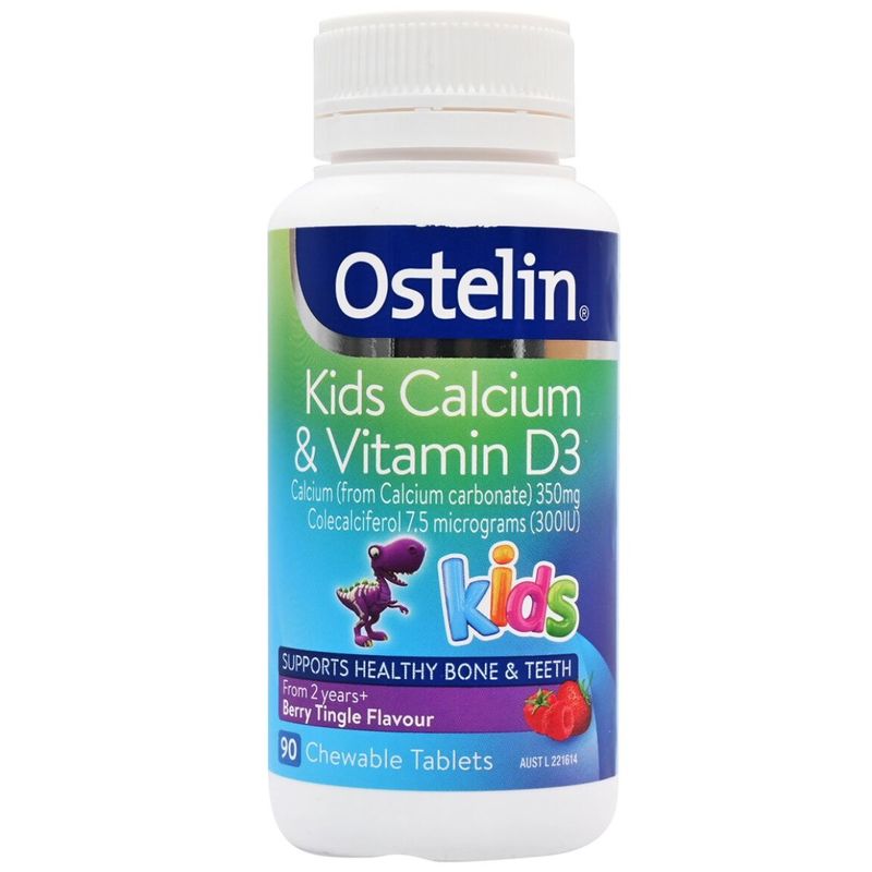 Ostelin奧斯特林兒童維生素D+鈣咀嚼片 90粒